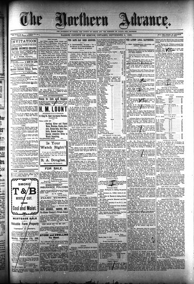 Northern Advance, 8 Sep 1898