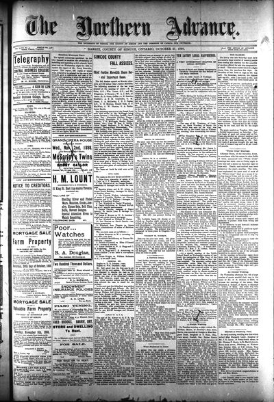 Northern Advance, 27 Oct 1898