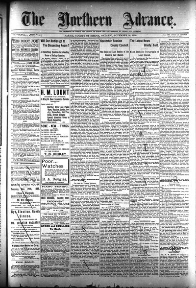 Northern Advance, 24 Nov 1898