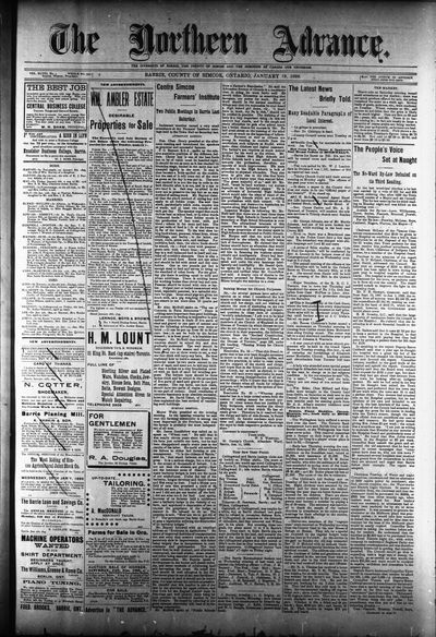 Northern Advance, 19 Jan 1899