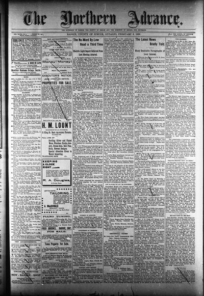 Northern Advance, 9 Feb 1899