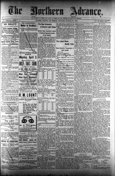 Northern Advance, 30 Mar 1899