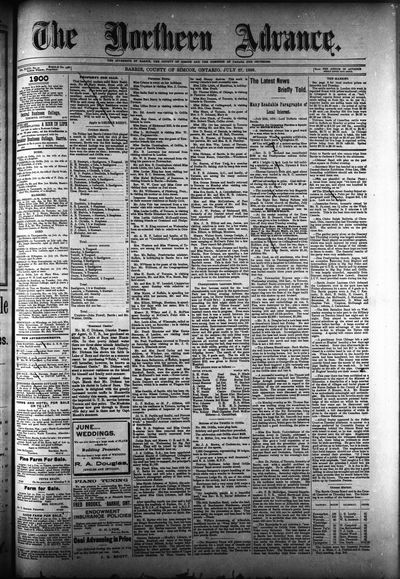 Northern Advance, 27 Jul 1899