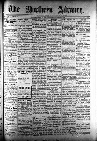 Northern Advance, 12 Oct 1899