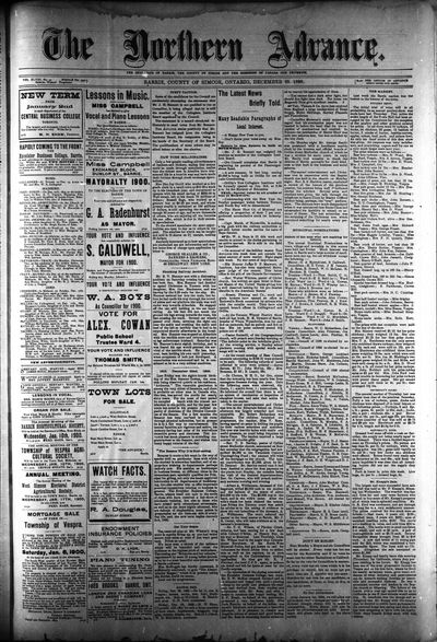 Northern Advance, 28 Dec 1899