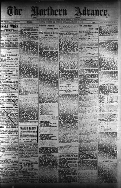 Northern Advance, 8 Mar 1900