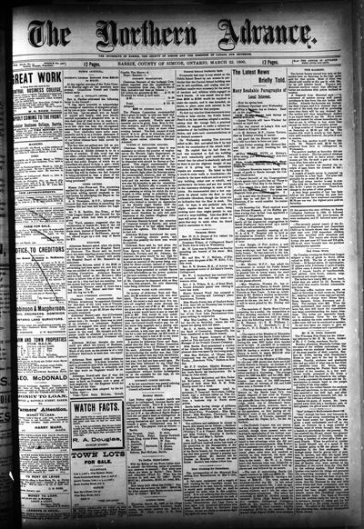 Northern Advance, 22 Mar 1900