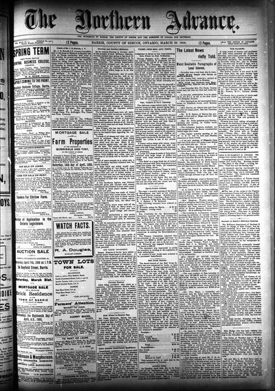 Northern Advance, 29 Mar 1900