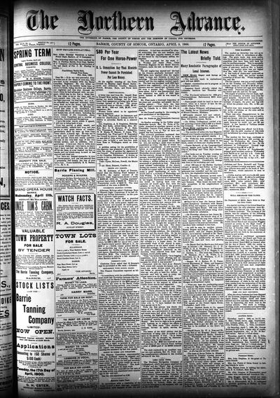 Northern Advance, 5 Apr 1900