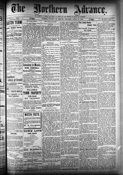 Northern Advance, 26 Apr 1900