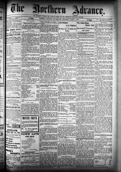 Northern Advance, 7 Jun 1900