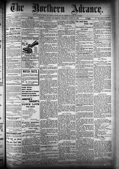 Northern Advance, 21 Jun 1900