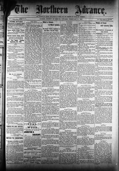 Northern Advance, 21 Feb 1901