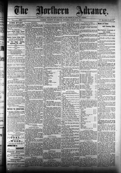 Northern Advance, 14 Mar 1901