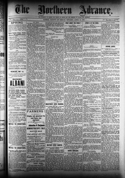 Northern Advance, 25 Apr 1901