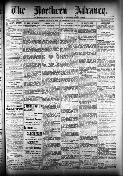 Northern Advance, 27 Jun 1901