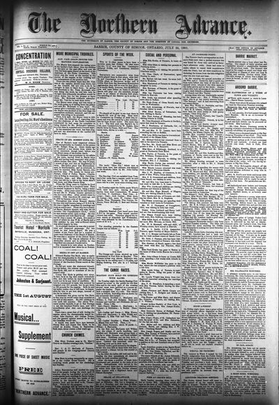 Northern Advance, 25 Jul 1901