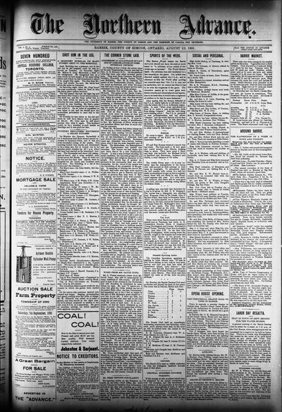 Northern Advance, 22 Aug 1901