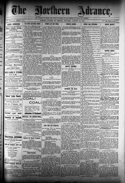 Northern Advance, 29 Aug 1901