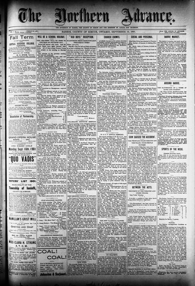 Northern Advance, 12 Sep 1901