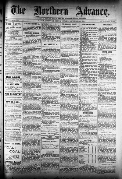 Northern Advance, 19 Sep 1901