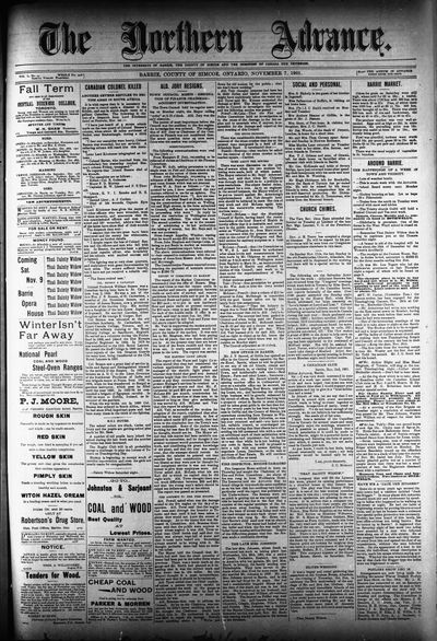 Northern Advance, 7 Nov 1901