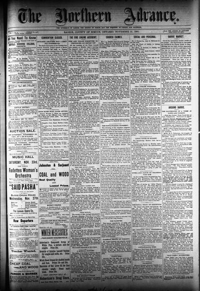 Northern Advance, 21 Nov 1901