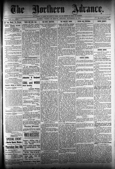 Northern Advance, 28 Nov 1901