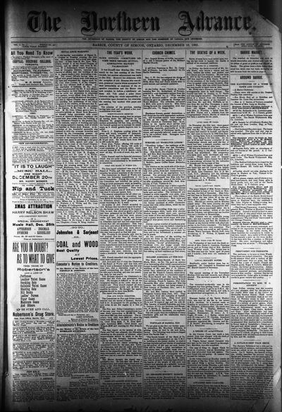 Northern Advance, 19 Dec 1901