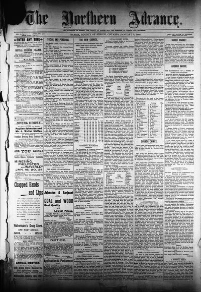 Northern Advance, 9 Jan 1902