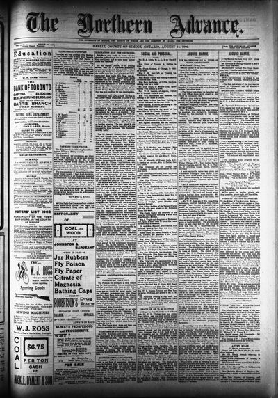 Northern Advance, 14 Aug 1902