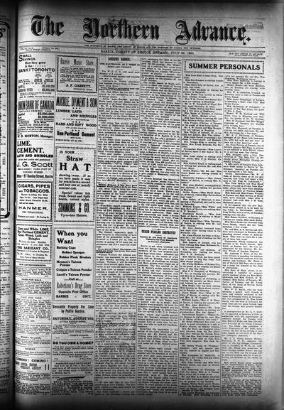 Northern Advance, 30 Jul 1903