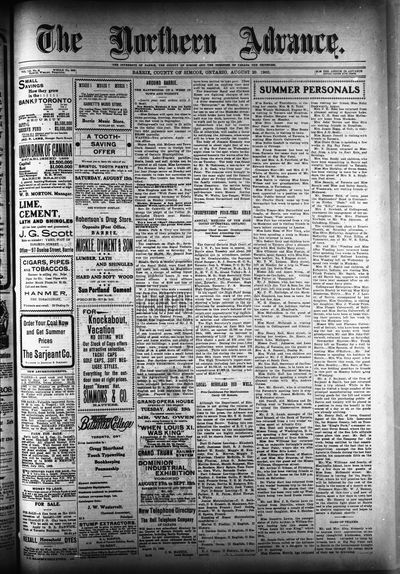 Northern Advance, 20 Aug 1903