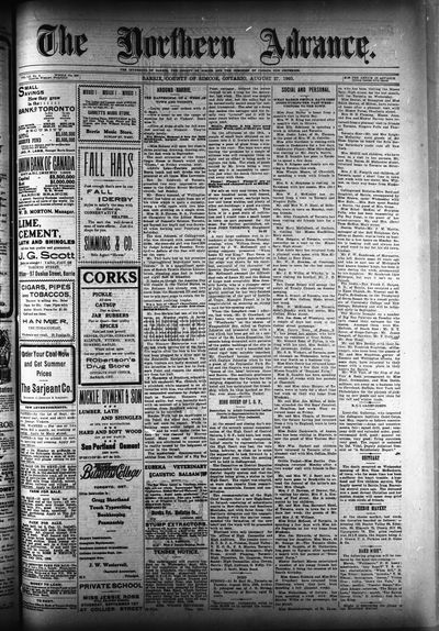 Northern Advance, 27 Aug 1903