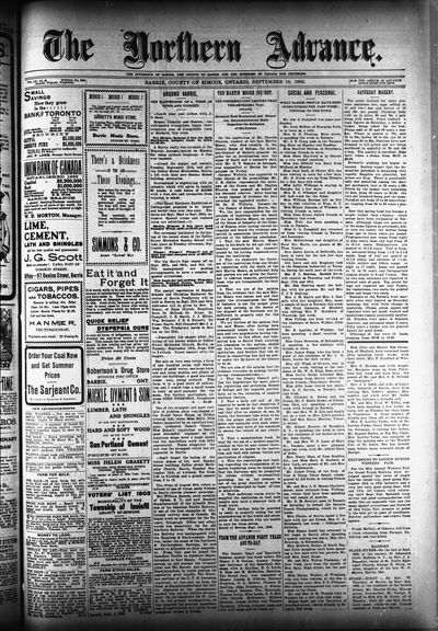 Northern Advance, 10 Sep 1903