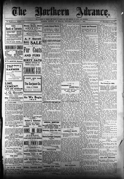 Northern Advance, 7 Jan 1904