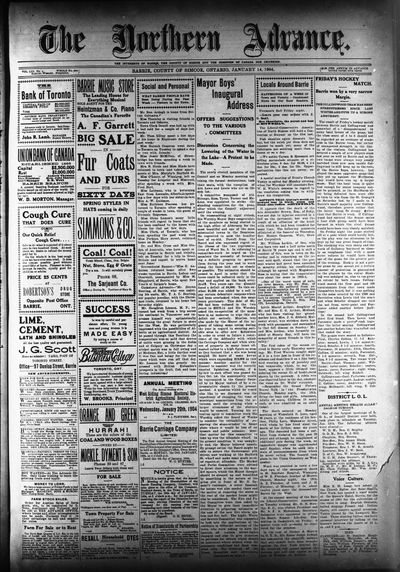 Northern Advance, 14 Jan 1904