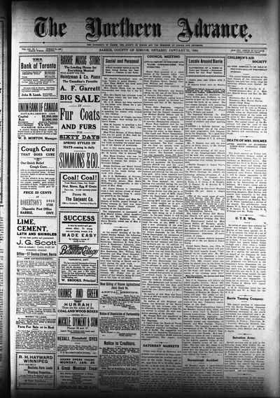 Northern Advance, 21 Jan 1904