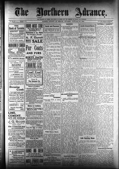 Northern Advance, 28 Jan 1904