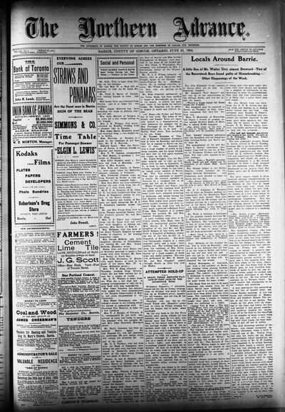 Northern Advance, 23 Jun 1904