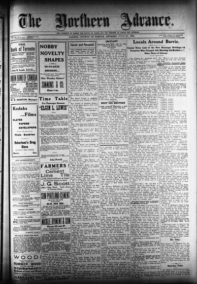 Northern Advance, 21 Jul 1904