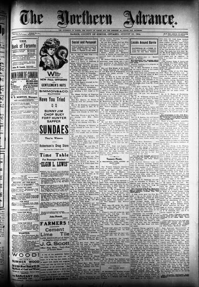 Northern Advance, 18 Aug 1904