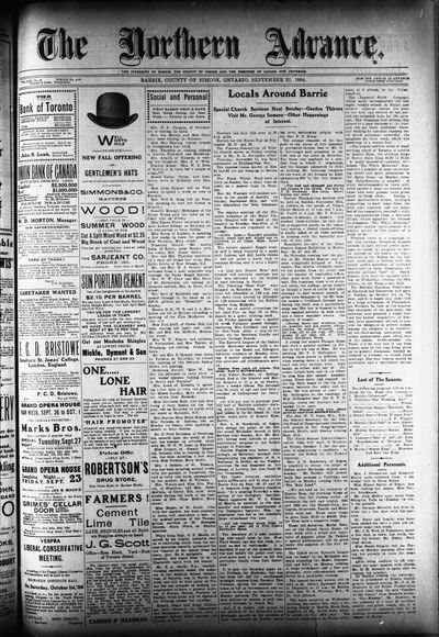 Northern Advance, 22 Sep 1904