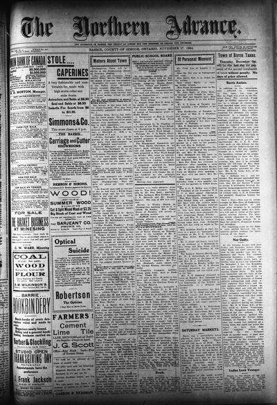 Northern Advance, 17 Nov 1904