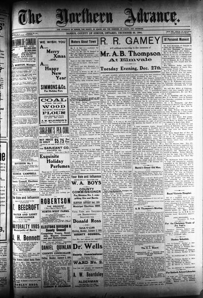 Northern Advance, 22 Dec 1904