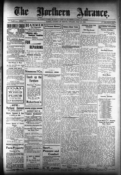 Northern Advance, 25 May 1905