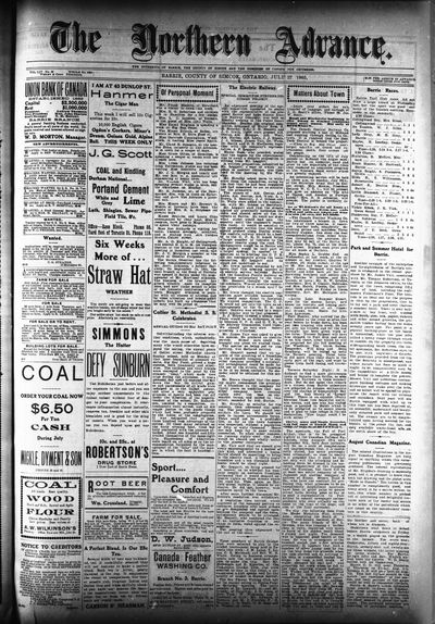 Northern Advance, 27 Jul 1905