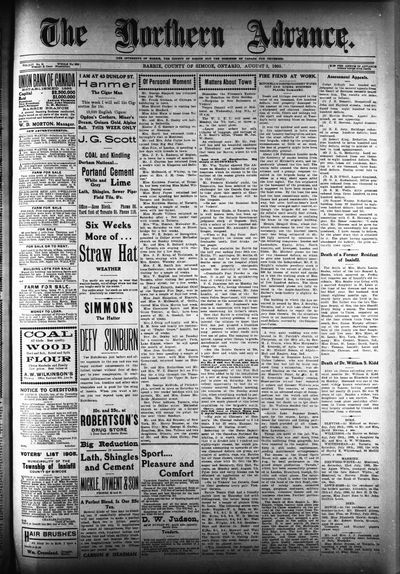 Northern Advance, 3 Aug 1905