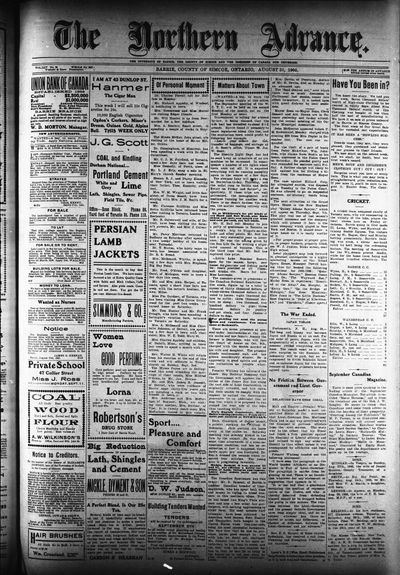 Northern Advance, 31 Aug 1905