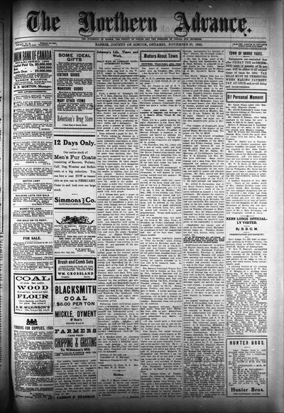 Northern Advance, 30 Nov 1905